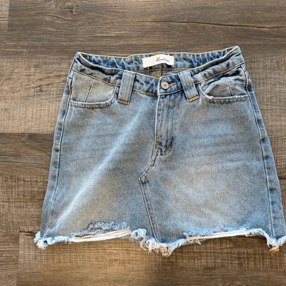Kancan Denim Mini Skirt - Picture 2 of 10